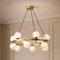 Bubbles Brass Ring Chandelier