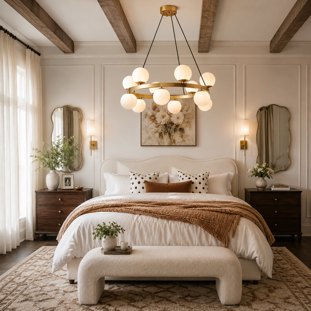 Bubbles Brass Ring Chandelier