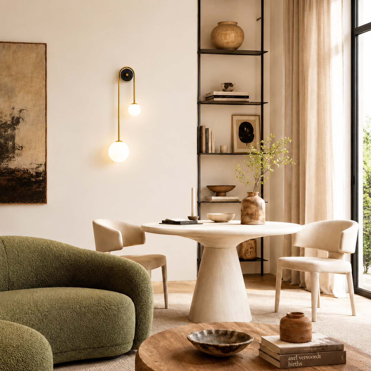 Brass Arc Wall Light