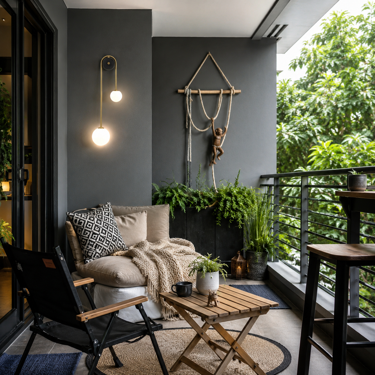 Brass Arc Wall Light