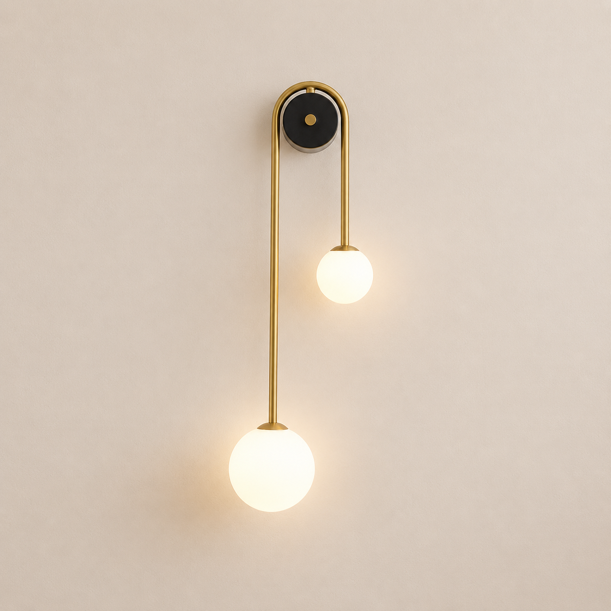 Brass Arc Wall Light