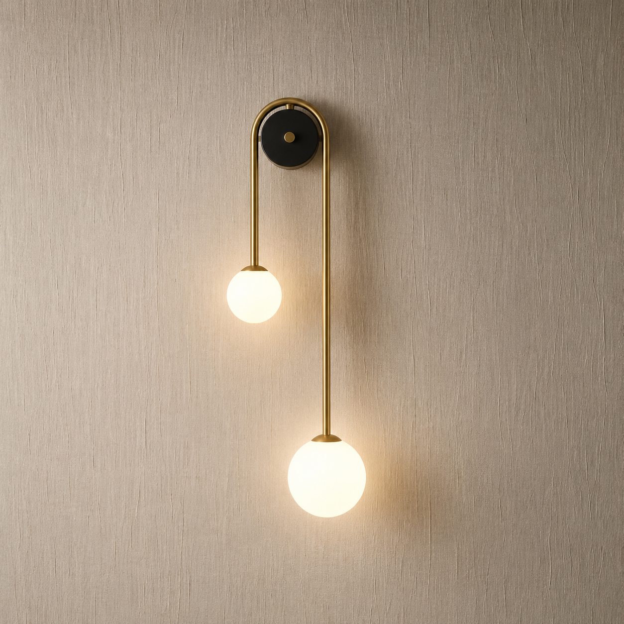 Brass Arc Wall Light